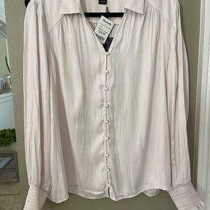 Rachel Zoe Cream Button-Up Blouse
